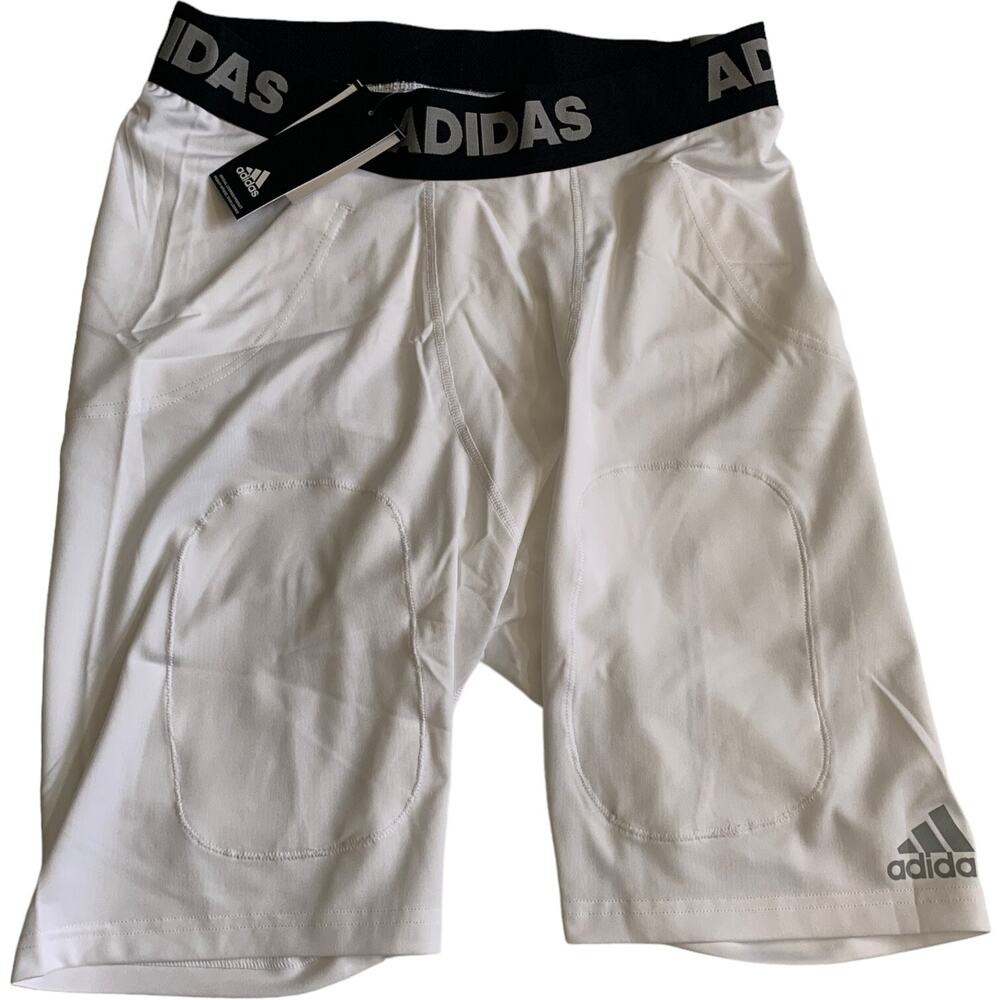 Adidas Men's Size XL Football Compression 5 Pocket Girdle Shorts White (No Pads)